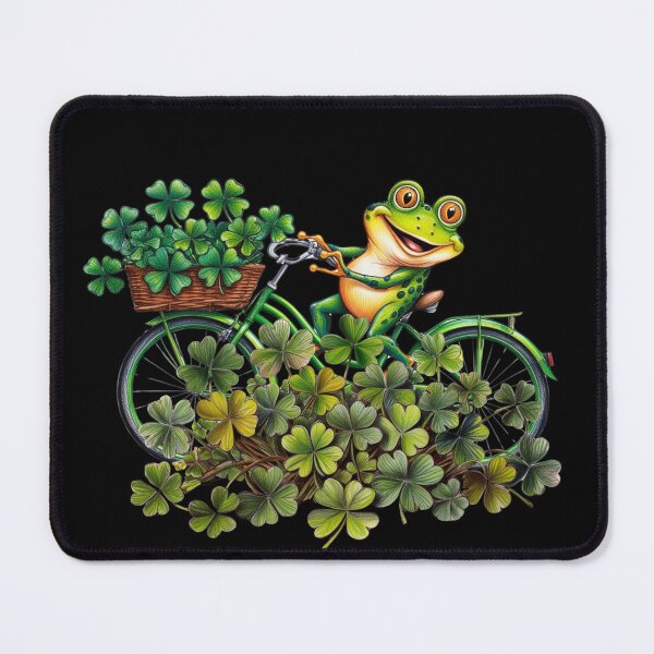 Item preview, Lucky Vibes Frog Irish Holiday Bicycle designed and sold by Design_Your_Day.