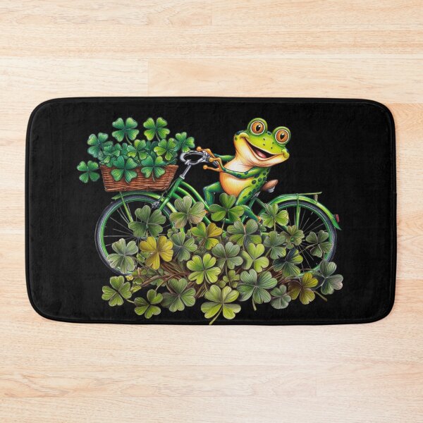 Item preview, Lucky Vibes Frog Irish Holiday Bicycle designed and sold by Design_Your_Day.