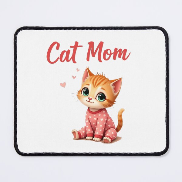 Item preview, Mom cat, cute kitten in pajamas with love hearts designed and sold by nicnacc.