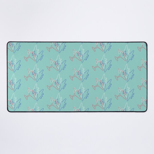 Item preview, Mosquito WW2 combat aircraft outline red white blue turning designed and sold by soitwouldseem.