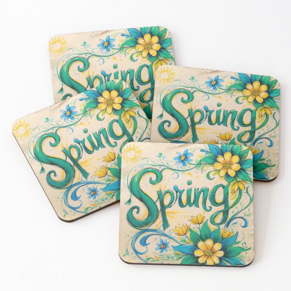 Item preview, Spring Floral Typography designed and sold by Moss and Moon Studio.