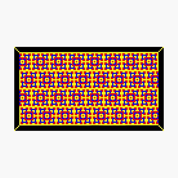 Vista previa del artículo con la obra «Mosaico fractal cuadrado», diseñado y vendido por Gargotaire.