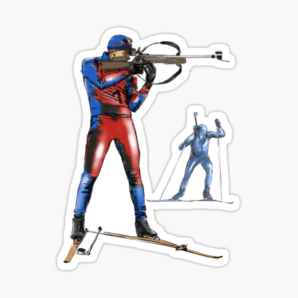 Sticker ski de fond - Modèle sports d'hiver 