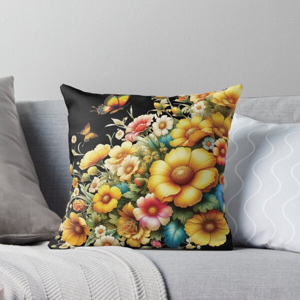 Item preview, Cosmos Flower Bloom And Butterflies D1 designed and sold by HappyHavenStu.