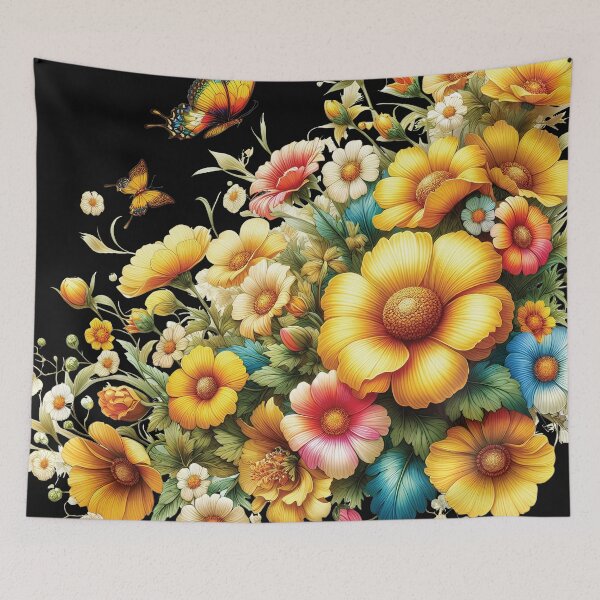 Item preview, Cosmos Flower Bloom And Butterflies D1 designed and sold by HappyHavenStu.