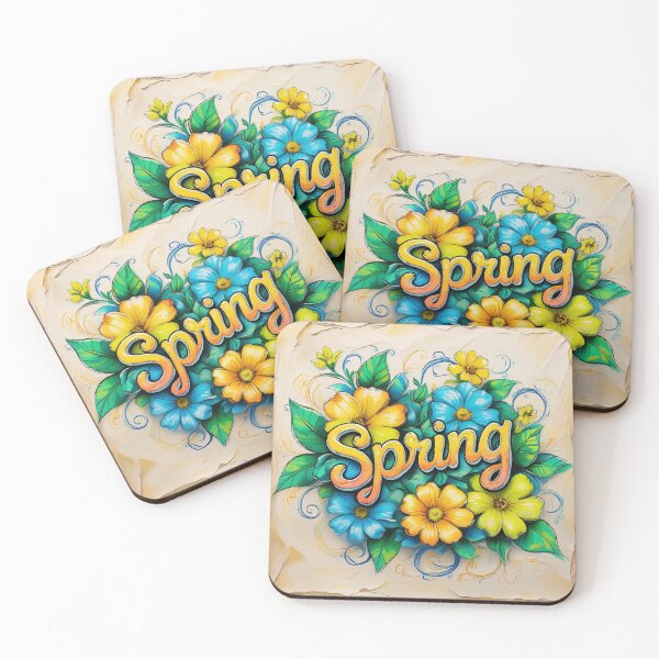Item preview, Spring Floral Typography designed and sold by Moss and Moon Studio.