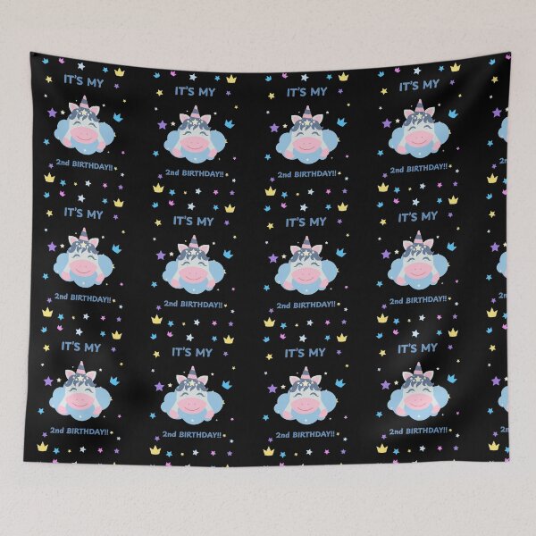 Item preview, Magical Unicorn 2nd Birthday – Cute Toddler Birthday Design designed and sold by Grin22.