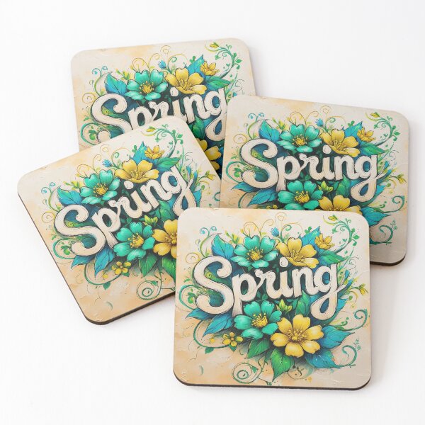 Item preview, Spring Floral Typography designed and sold by Moss and Moon Studio.