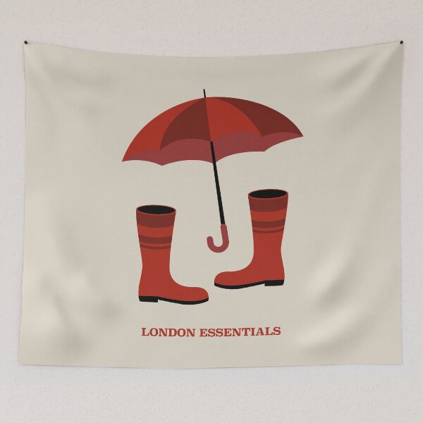 Item preview, London Essentials – Stylish Brolly and Wellies designed and sold by Drawings Project.