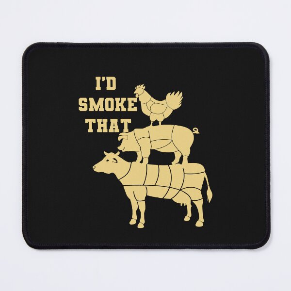 Item preview, I'd Smoke That Barbecue Grilling BBQ Smoker Gift for Dad T-Shirt designed and sold by StreetArtPro.
