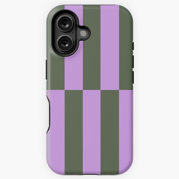 Item preview, Abstract Minimalist Shifted Stripes in Olive Green and Lilac designed and sold by Deutschic.