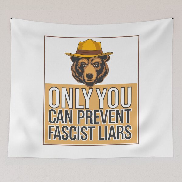 Item preview, Only You Can Prevent Fascist Liars designed and sold by Angry Swan Designs.