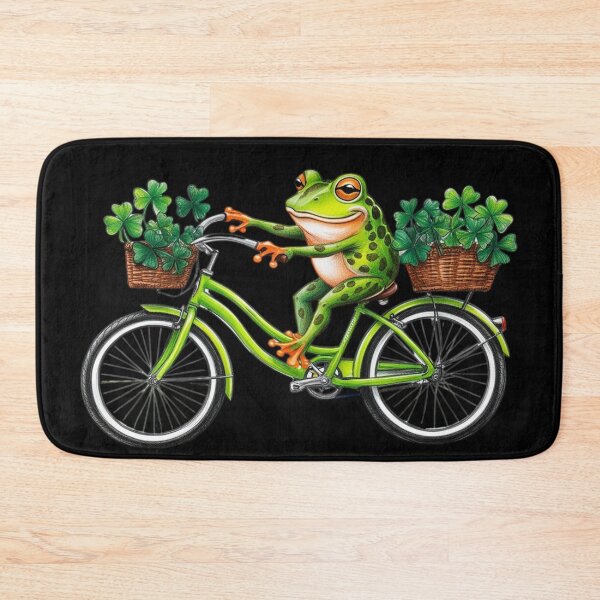 Item preview, Lucky Vibes Frog Irish Holiday Bicycle designed and sold by Design_Your_Day.