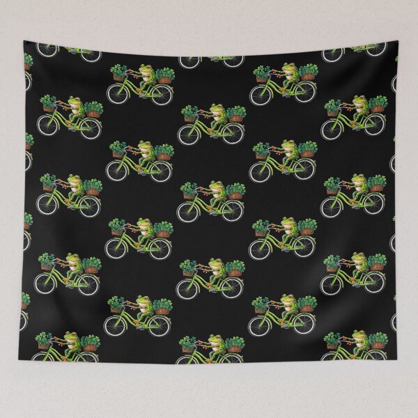 Item preview, Lucky Vibes Frog Irish Holiday Bicycle designed and sold by Design_Your_Day.