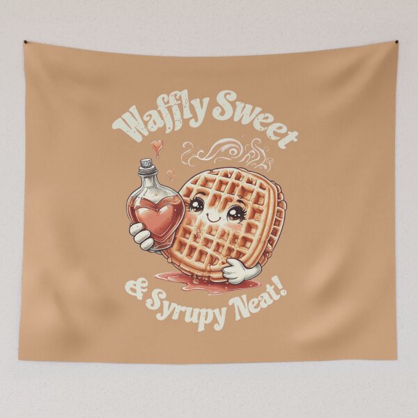 Item preview,  Waffle Cuteness Overload – Sweet & Syrupy Breakfast T-Shirt designed and sold by TeesByOquad.