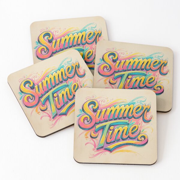 Item preview, Summertime Splash – Colorful Hand-Lettering designed and sold by Moss and Moon Studio.