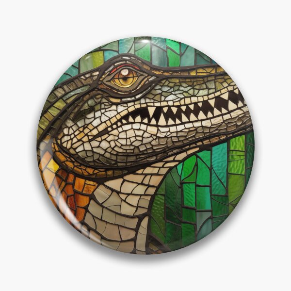 Item preview, Alligator in Stained Glass designed and sold by RedHandedOD.