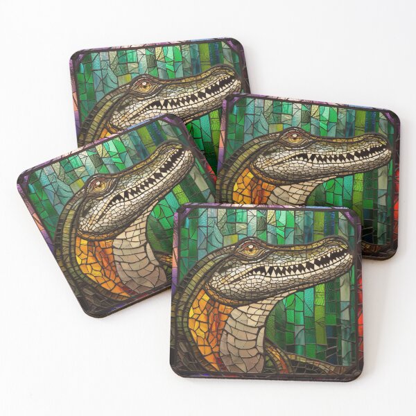 Item preview, Alligator in Stained Glass designed and sold by RedHandedOD.