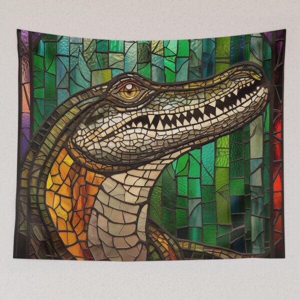 Item preview, Alligator in Stained Glass designed and sold by RedHandedOD.