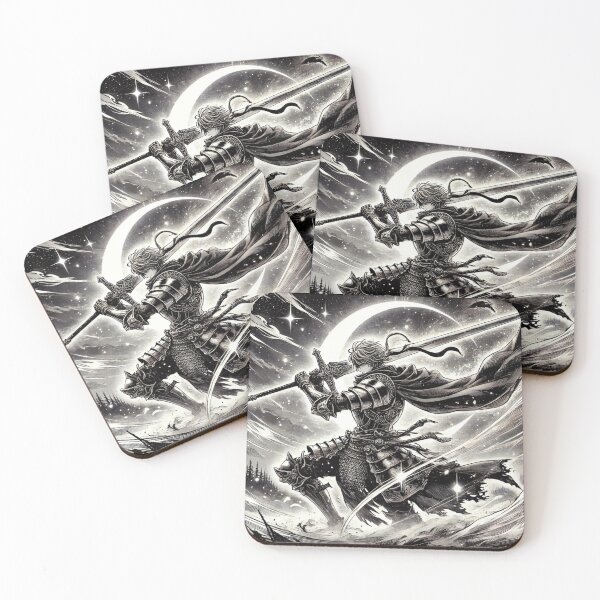 Item preview, Manga Knight -  Epic Fantasy Warrior Art - Heroic Fantasy designed and sold by La bottega del tempo.