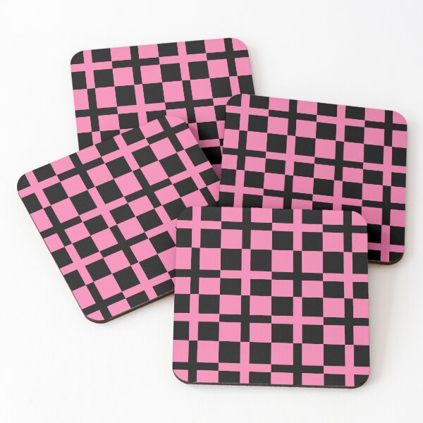 Item preview, Pink Black Cross Check Stripes Pattern designed and sold by PatternTitan.