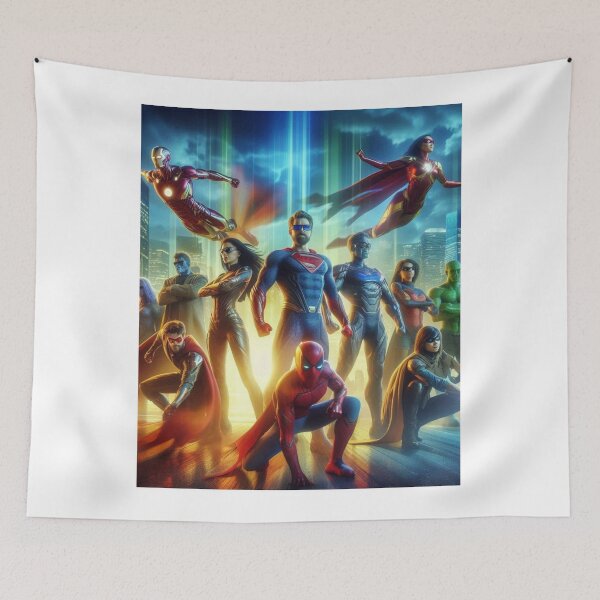 Item preview, Super hero line up designed and sold by Every Knee.
