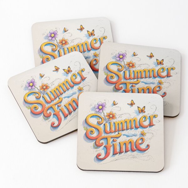 Item preview, Summertime Splash – Colorful Hand-Lettering designed and sold by Moss and Moon Studio.