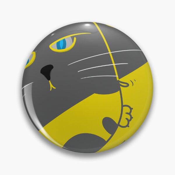Item preview, Cat on gray yellow background designed and sold by MaeMaeArtwork.