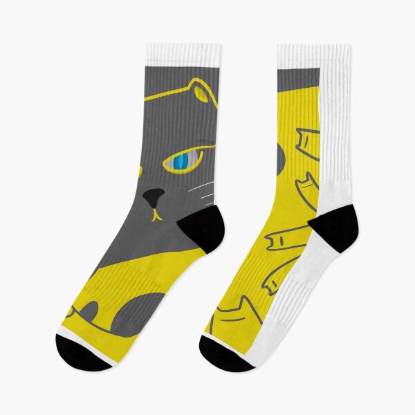 Item preview, Cat on gray yellow background designed and sold by MaeMaeArtwork.