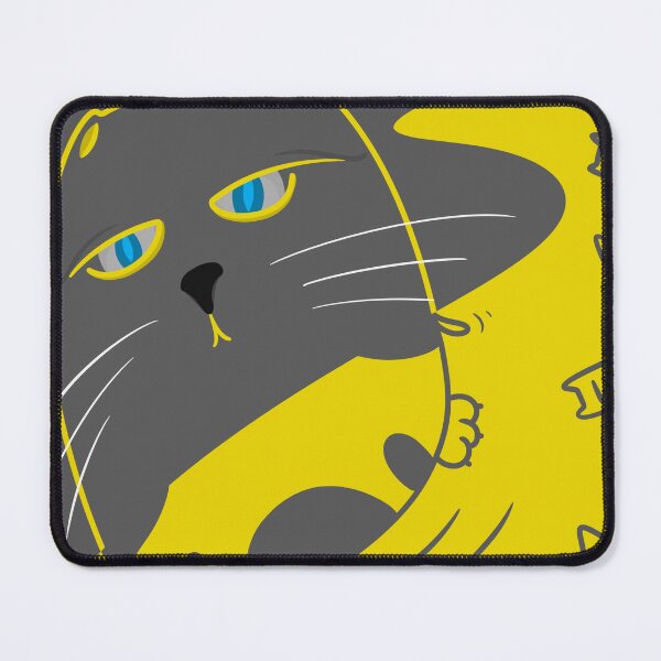 Item preview, Cat on gray yellow background designed and sold by MaeMaeArtwork.