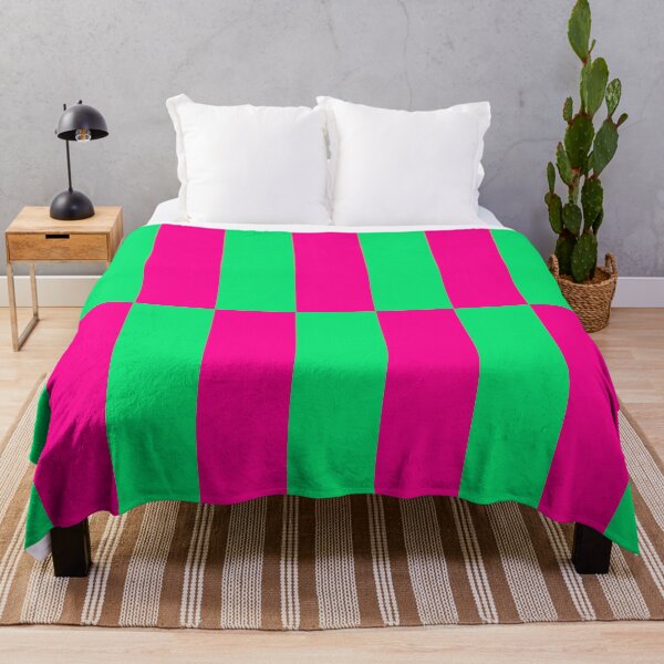 Item preview, Bold Vivid Shifted Stripes in Pink and Green designed and sold by Deutschic.