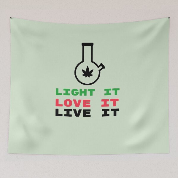 Item preview, Light It, Love It, Live It  - Cannabis Lifestyle T-Shirt designed and sold by TeesByOquad.