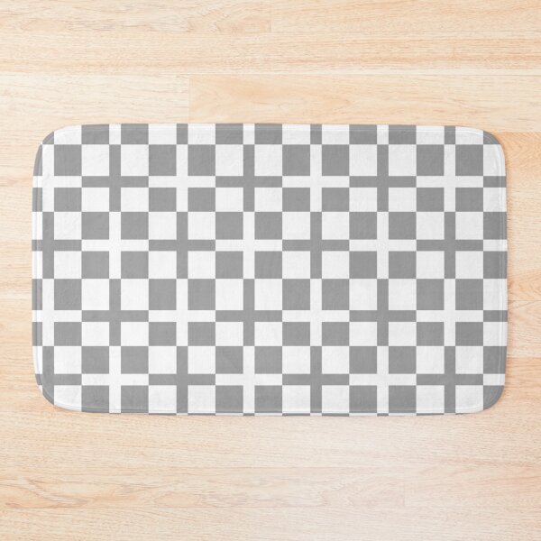 Item preview, Ash Grey White Cross Check Stripes Pattern designed and sold by PatternTitan.