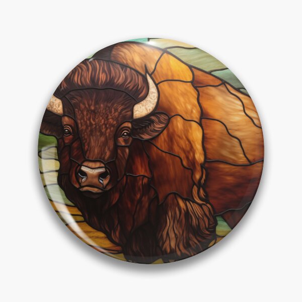Item preview, Buffalo in Stained Glass designed and sold by RedHandedOD.