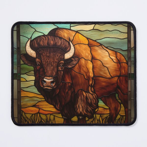 Item preview, Buffalo in Stained Glass designed and sold by RedHandedOD.