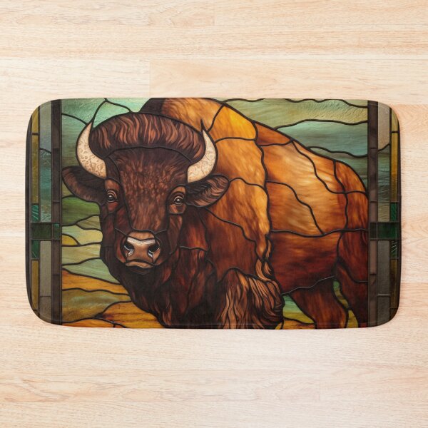 Item preview, Buffalo in Stained Glass designed and sold by RedHandedOD.