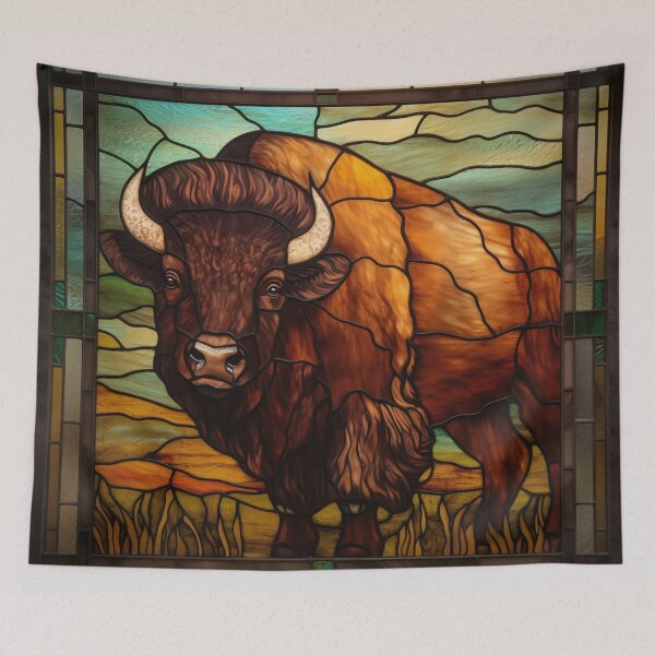 Item preview, Buffalo in Stained Glass designed and sold by RedHandedOD.