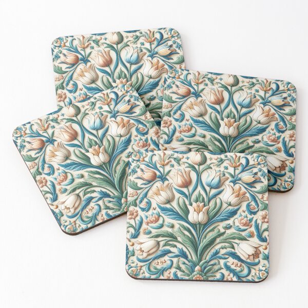 Item preview, Elegant Turkish Tile Pattern Pillow – Vintage Iznik Ceramic with Tulips designed and sold by Psycho-Crazy.