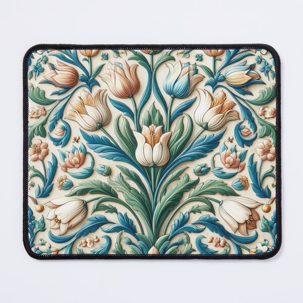 Item preview, Elegant Turkish Tile Pattern Pillow – Vintage Iznik Ceramic with Tulips designed and sold by Psycho-Crazy.