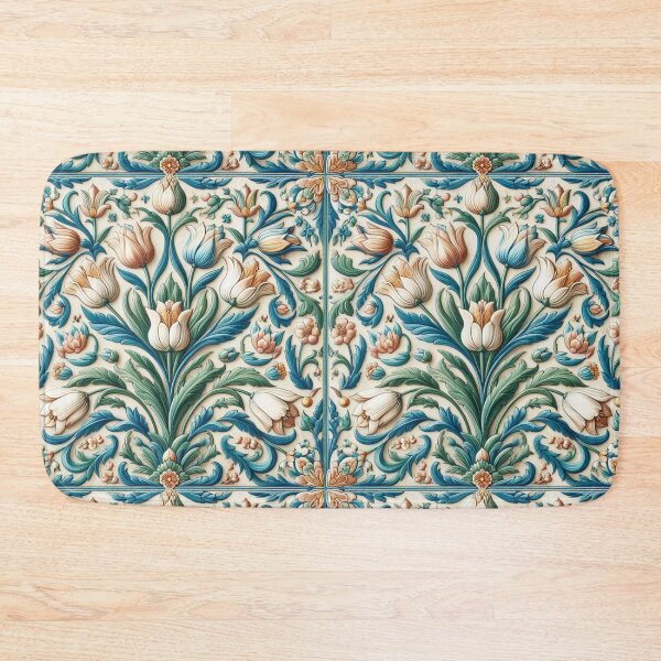 Item preview, Elegant Turkish Tile Pattern Pillow – Vintage Iznik Ceramic with Tulips designed and sold by Psycho-Crazy.