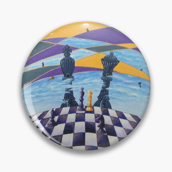 Item preview, Chess Lovers King Queen Parallel worlds Gift Decor Print designed and sold by IrinaBaranova.