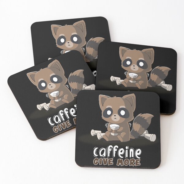 Item preview, Give More Coffee - Racoon designed and sold by chedio.