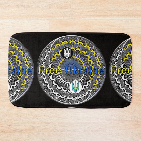 Item preview, FREE Ukraine - Yin Yang Design Blue and Yellow Fractal Mandala designed and sold by Warren Paul Harris.