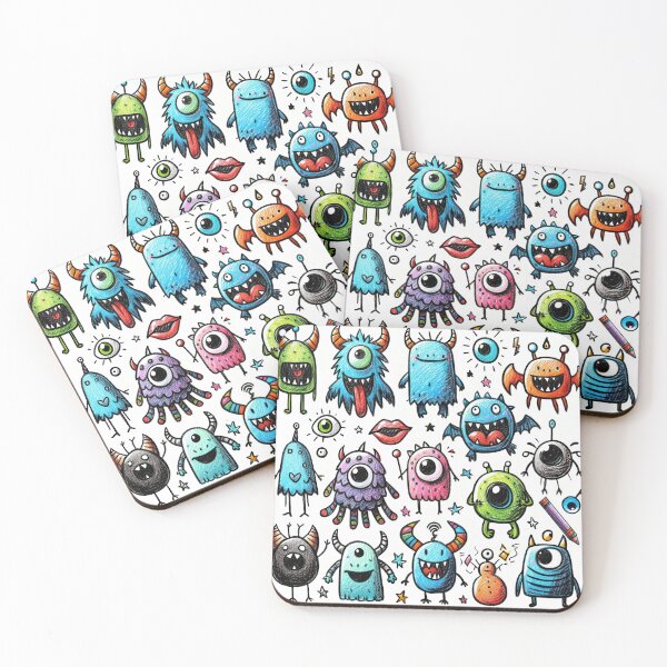 Artikelvorschau, Monster Kinder Buntstiftzeichnung entworfen und verkauft von digilabs.