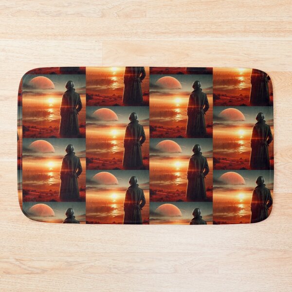 Item preview, Mysterious alien watching sunset from a different planet designed and sold by Dogandesighn.