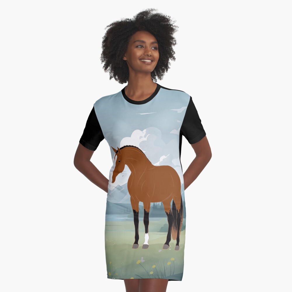 Aperçu de l'œuvre Robe t-shirt créée et vendue par WebEquitation.