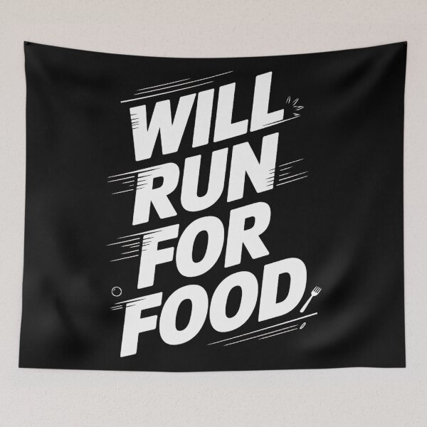 Item preview, Will Run For Food Runner Joke designed and sold by DomTeesHaven.