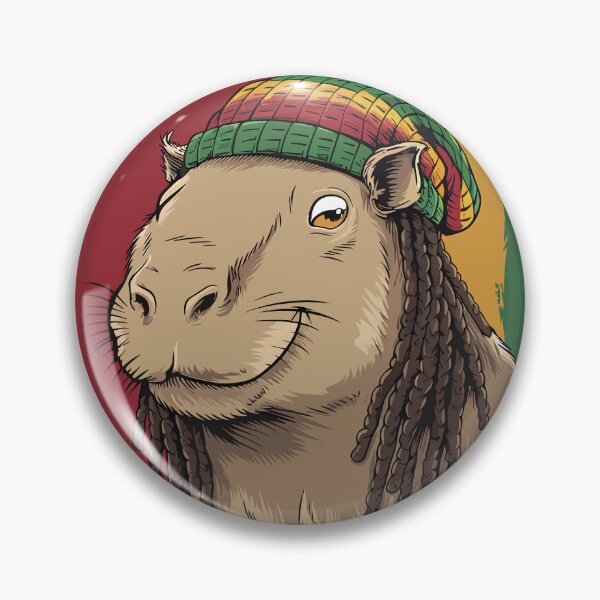 Item preview, Capybarafarian, funny capybara rastafarian with beanie designed and sold by SubtleSplit.