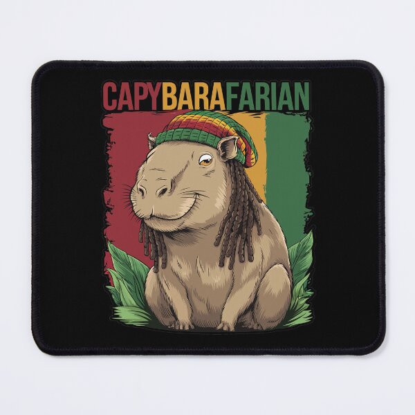Item preview, Capybarafarian, funny capybara rastafarian with beanie designed and sold by SubtleSplit.
