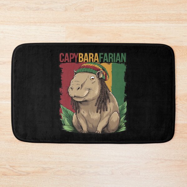 Item preview, Capybarafarian, funny capybara rastafarian with beanie designed and sold by SubtleSplit.